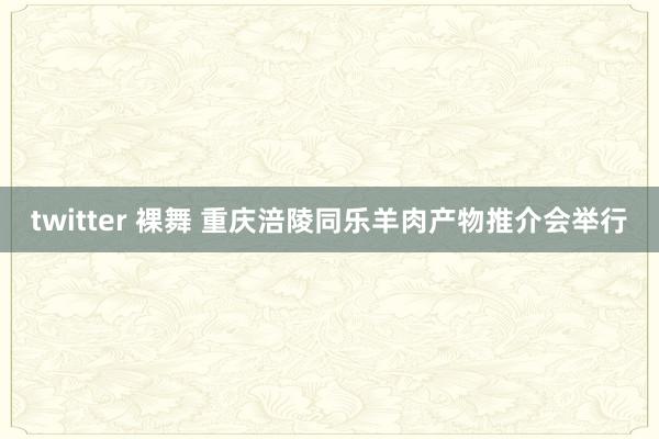 twitter 裸舞 重庆涪陵同乐羊肉产物推介会举行
