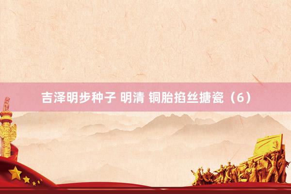 吉泽明步种子 明清 铜胎掐丝搪瓷（6）