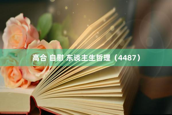 高合 自慰 东谈主生哲理（4487）