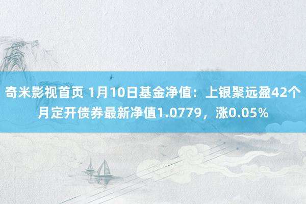 奇米影视首页 1月10日基金净值：上银聚远盈42个月定开债券最新净值1.0779，涨0.05%