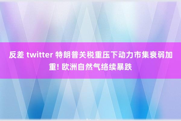 反差 twitter 特朗普关税重压下动力市集衰弱加重! 欧洲自然气络续暴跌