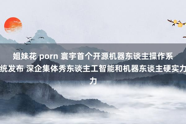 姐妹花 porn 寰宇首个开源机器东谈主操作系统发布 深企集体秀东谈主工智能和机器东谈主硬实力