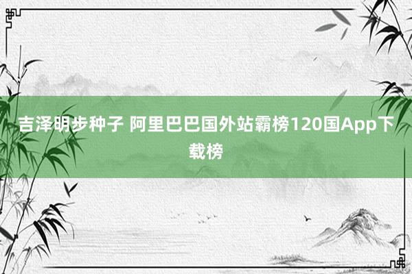 吉泽明步种子 阿里巴巴国外站霸榜120国App下载榜