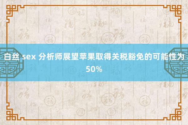 白丝 sex 分析师展望苹果取得关税豁免的可能性为50%