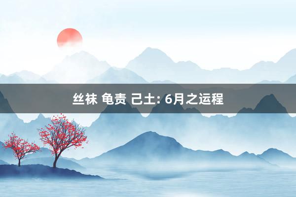 丝袜 龟责 己土: 6月之运程